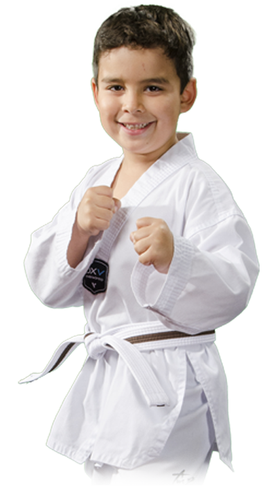 Tiny Warrior Kid smiling in the martial arts class Peachtree City